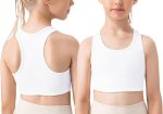 SEAUR Girls Dance Crop Tank Tops Solid Crewneck Racerback Athletic Camisoles Fashion Quick Dry Elastic Soft Dancewear
