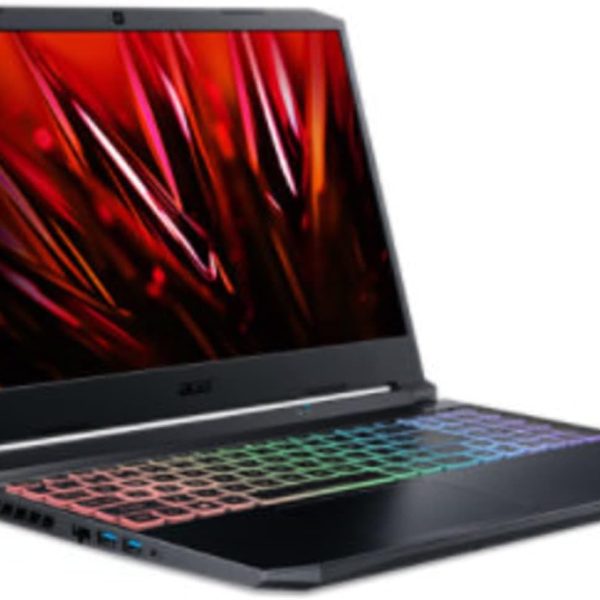 ايسر لابتوب نيترو 5 15 AN515-57 بشاشة 15.6 انش 1920×1080 FHD ومعالج كور i5-11400H وهارد SSD 512GB وذاكرة RAM 16GB وانفيديا جيفورس RTX 3050 Ti سداسي النواة 4.5GHz وGDDR6 4GB وويندوز 10 هوم الأسود