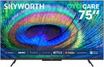 SKYWORTH 75G6500H 75-Inch 4K UHD LED Smart TV – Google TV, MEMC, Dolby Audio, Find-My Remote, EyeCare Tech, Daily Family 2.0, HDMI x3, USB x2, Built-in Receiver