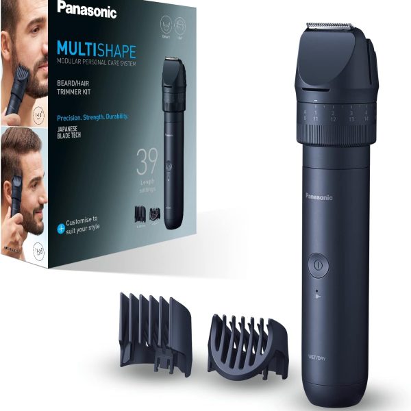 Panasonic ER-CKN1, MULTISHAPE Modular Personal Care System, Waterproof Beard and Hair Trimmer with Rechargeable Ni-MH Battery, Black