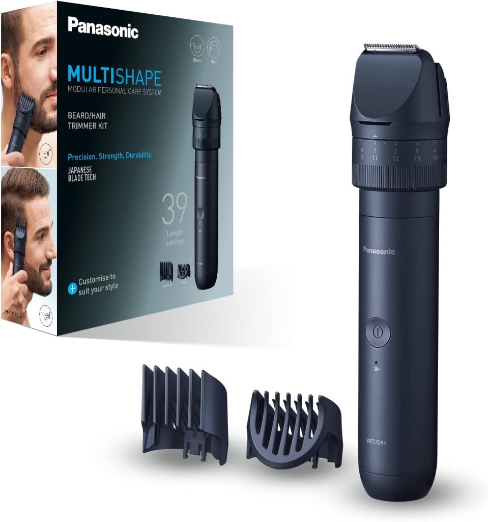 Panasonic ER-CKN1, MULTISHAPE Modular Personal Care System, Waterproof Beard and Hair Trimmer with Rechargeable Ni-MH Battery, Black
