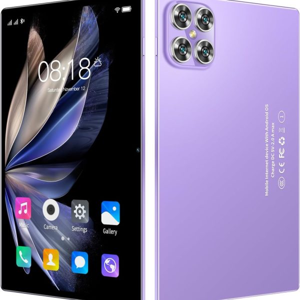تابلت اندرويد 10.1 انش من اس واي سي جي كيو بذاكرة RAM 6GB وسعة تخزين 128GB وشاشة لمس HD IPS 1280×800 ومكالمات هاتفية مع شريحتين اتصال وشبكة 5G وبلوتوث وكاميرا مزدوجة وواي فاي ارجواني