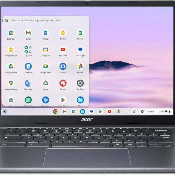 acer 2024 Chromebook Plus 514 Touchscreen Laptop, Intel 8-Core i3-N305, 8GB LPDDR5, 512GB SSD, 14" FHD IPS Touch Display, Wi-Fi 6E, FHD 1080P Webcam, SD Card Reader, Chrome OS, Cefesfy Design Mouse