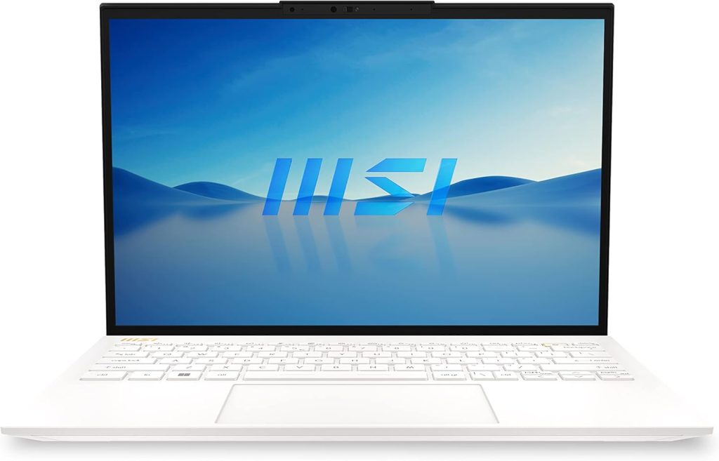 MSI لابتوب برستيج 13 ايفو 13.3 انش FHD+ انتل كور i5-1240P، انتل ايريس Xe، 16GB DDR4، 512GB NVMe SSD، ثاندربولت 4، HDMI، قارئ بطاقات MicroSD، ويندوز 11 هوم: ابيض نقي A12M-070US