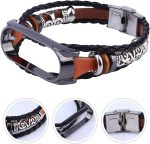 ⁦For xiaomi Mi Band 4/3 Replacement Leather Beading Bracelet Weave Braided Strap Case Soft Smart Watch band⁩ - الصورة ⁦2⁩