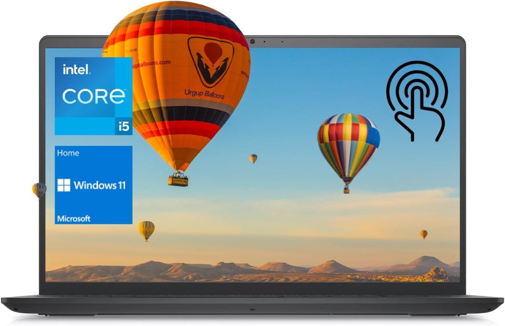 ديل لابتوب انسبيرون 3000 سلسلة 3520 بشاشة لمس FHD 15.6 انش ومعالج انتل كور i5-1155G7 وذاكرة RAM DDR4 سعة 16GB وSSD PCIe 512GB وكاميرا ويب وقارئ بطاقات SD وواي فاي وويندوز 11 هوم، اسود