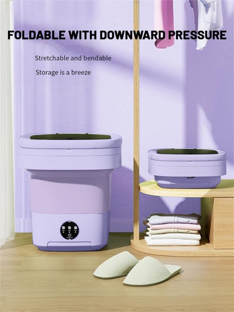 Wemart Portable washing machine,11L Upgraded Large Capacity Foldable Mini washing machine, small washer for Baby Clothes, Underwear or Small Items, Apartment, Dorm, RV Travel laundry (11L)