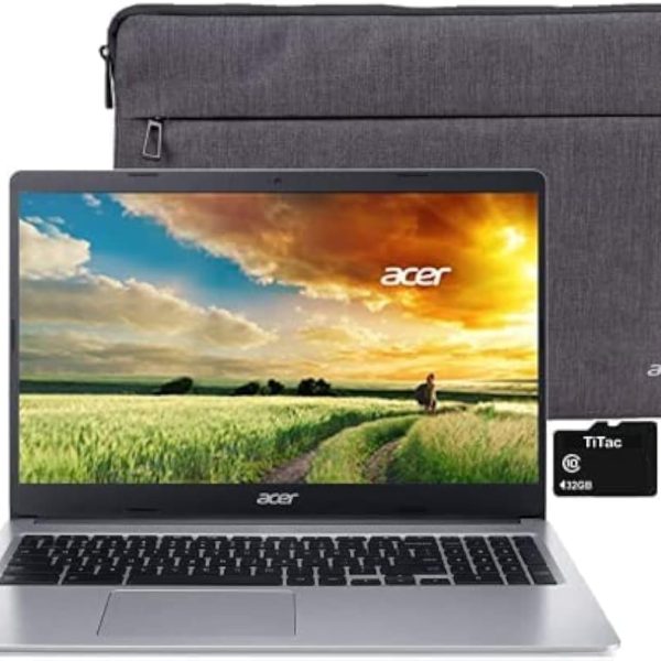 Acer 2021 Chromebook 315 Laptop Computer 15.6” HD Display Intel Celeron N4000 Processor(Up to 2.6GHz) 4GB RAM 32GB eMMC Webcam BT USB Type C Chrome OS + TiTac Accessory