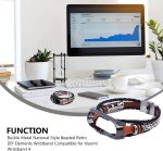 ⁦For xiaomi Mi Band 4/3 Replacement Leather Beading Bracelet Weave Braided Strap Case Soft Smart Watch band⁩ - الصورة ⁦3⁩