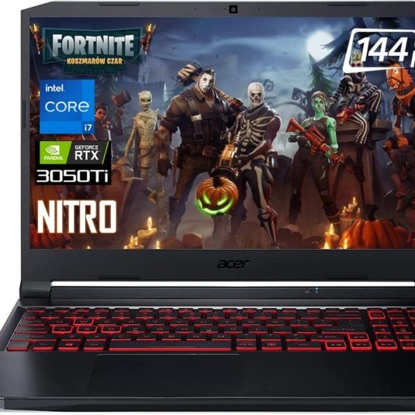 ايسر نوت بوك العاب نيترو 5 15.6 انش FHD 144Hz معالج انتل كور i7-11800H انفيديا جيفورس RTX 3050 Ti 4 منافذ واي فاي كيلر كيبورد باضاءة خلفية HDMI كاميرا ويب ويندوز 11 هوم (16GB RAM | 512GB SSD)