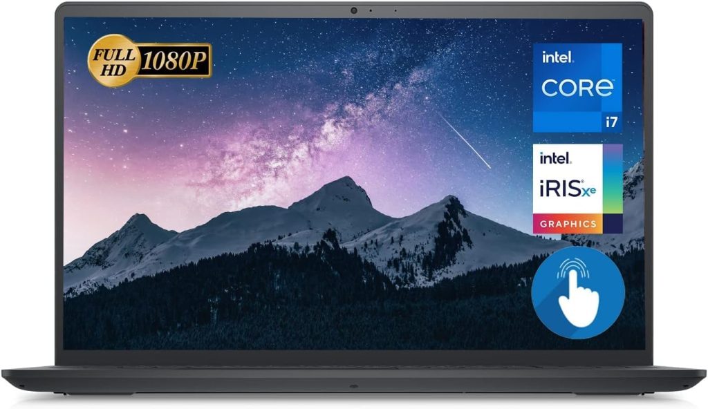 ديل لابتوب انسبيرون 15 3000 سيريز 3520، شاشة لمس FHD 15.6 انش، انتل كور i7-1255U الجيل 12، ذاكرة RAM 32GB، SSD PCIe 1TB، كاميرا ويب، HDMI، واي فاي 6، ويندوز 11 هوم، اسود