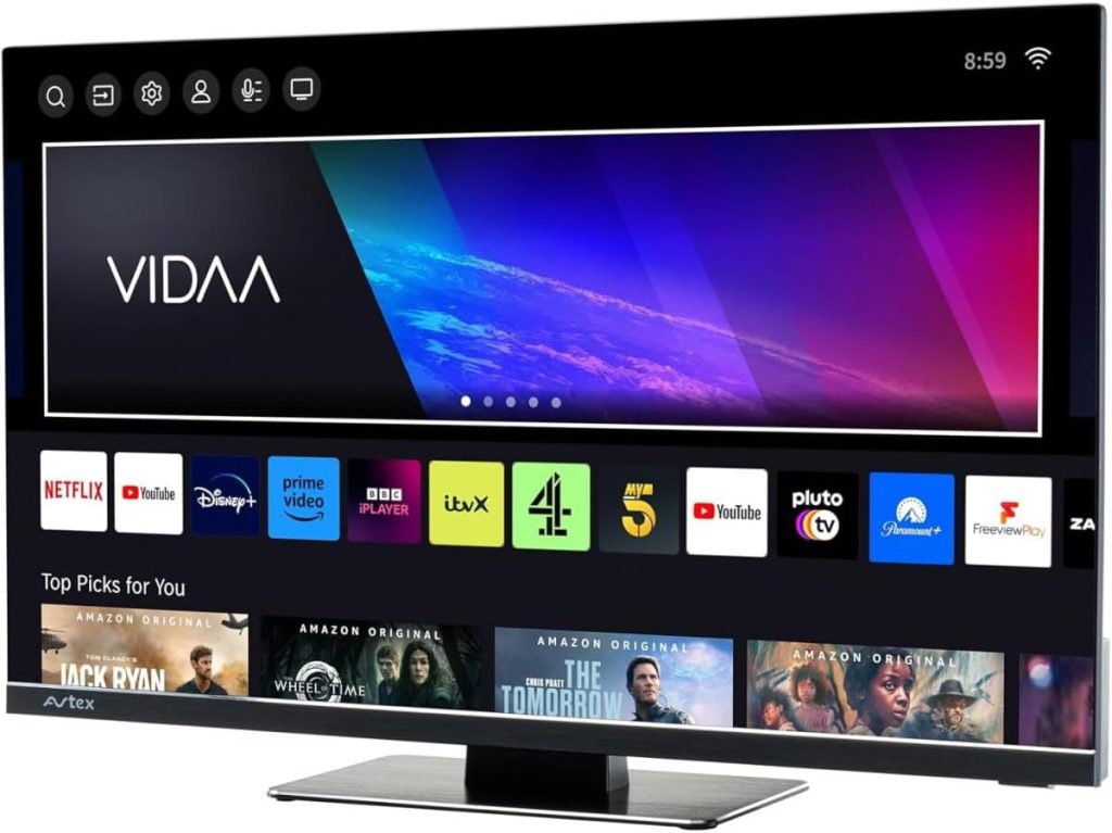 تلفزيون سمارت AV320TS عالي الدقة مقاس 32 بوصة من افتكس (12 فولت/240 فولت) مصمم للمقطورات والمنازل المتنقلة، LED