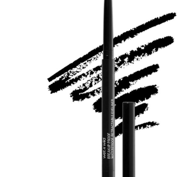 Wet n Wild Mega Last Breakup-Proof Liquid Waterproof Eyeliner Black, Brush Tip Pen, Quick Drying, Smudge Resistant, Long Lasting 16 Hour Wear, Precision Brush Applicator, Ultra Fine