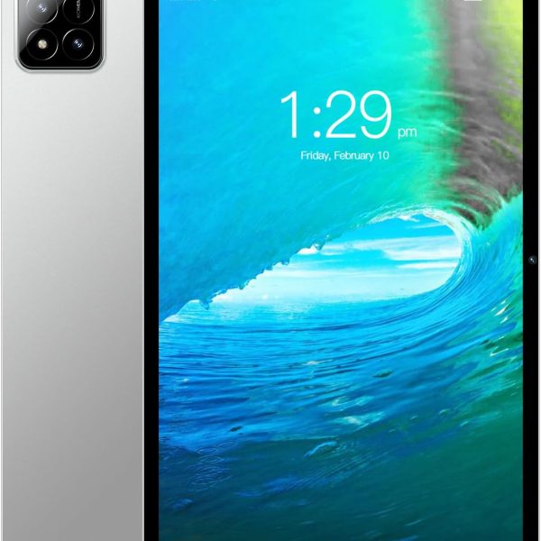 تابلت اندرويد 10.1 انش من اس واي سي جي كيو ذاكرة RAM 6GB وسعة تخزين 128GB شاشة IPS 1280×800 فاي ثنائي النطاق نظام تحديد المواقع فتحات بطاقة شريحتين اتصال بلوتوث شبكة 5G تعمل باللمس، رمادي