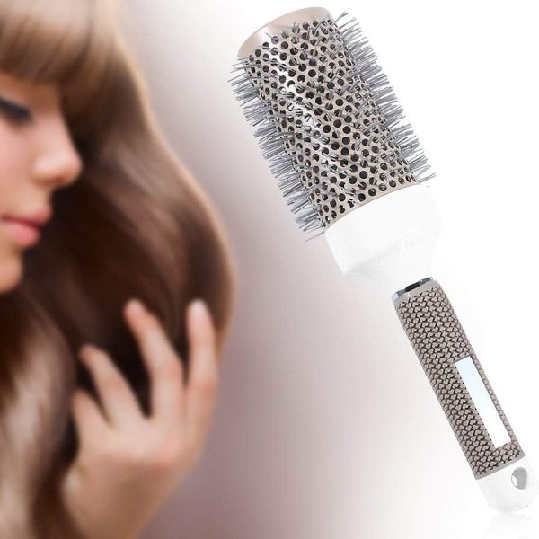 فرشاة شعر دائرية لتجفيف الشعر من واي ار كيو اكس، فرشاة سيراميك نانو حرارية واسطوانة دائرية ايونية، فرش تصفيف الشعر الاحترافية 2 انش، مثالية لتجفيف الشعر وتصفيفه وتجعيده