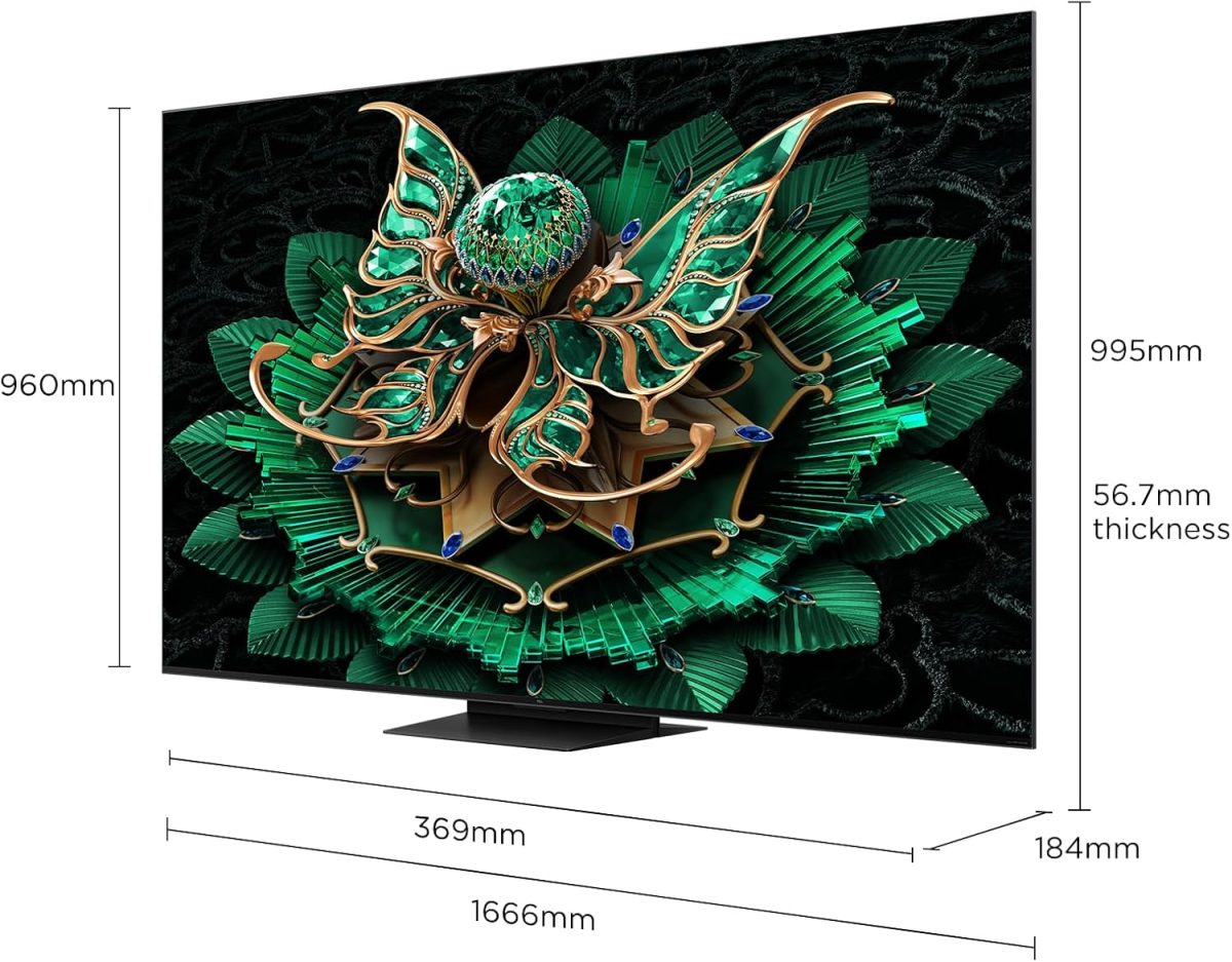 ⁦تلفزيون ذكي 75C7K 4K شاشة 75 بوصة بتقنية QD-ميني ليد كريستال كوانتوم HDR بعدد 3000 وحدة مضيئة لألعاب جوجل، معدل تحديث 144 هرتز وتقنية الصوت بانج اند اولفسن دولبي اتموس وجيم ماستر من تي سي ال (2025)⁩ - الصورة ⁦3⁩