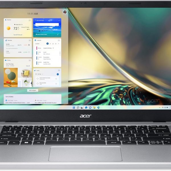 نوت بوك اسباير 3 A315 مقاس 15.6 بوصة انتل كور i5 1235U ذاكرة رام 8 جيجا 512 اس دي ايريس اكس اي كيبورد انجليزي عربي فضي نقي من ايسر DOS