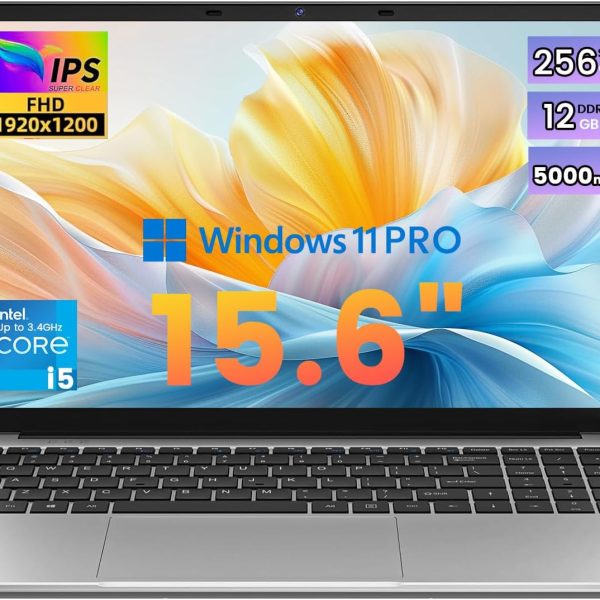 ازيو لابتوب الدر ليك-N95 رباعي النواة (حتى 3.4GHz)، 12GB RAM 256GB SSD، لابتوب 1080P FHD، ويندوز 11 برو، نوع C، واي فاي 2.4G/5G، بلوتوث 5.0، USB3.0