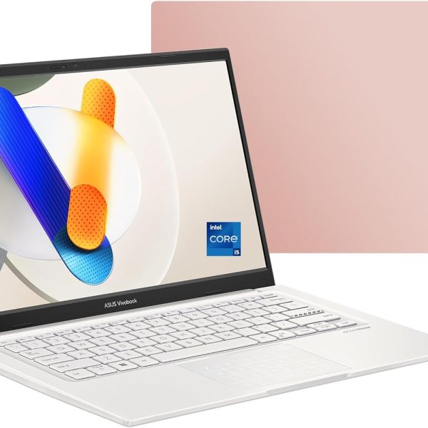 لابتوب فيفو بوك من اسوس انتل كور i5 1335U ذاكرة رام 8 جيجا DDR4 512 SSD شاشة 14 انش FHD يدعم لوحة الارقام بلاستيك ويندوز 11 زهري X1404VA-NK548W