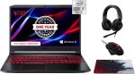 ايسر نوت بوك العاب نيترو 5 AN515 الجيل 10 انتل كور i7-10750H سداسي النواة حتى 5.0GHz/16G DDR4/1T PCIe NVMe SSD/4GB انفيديا جي تي اكس 1650/15.6 انش FHD ايسر كومفي فيو IPS LCD LED، ويندوز 10 هوم، اسود