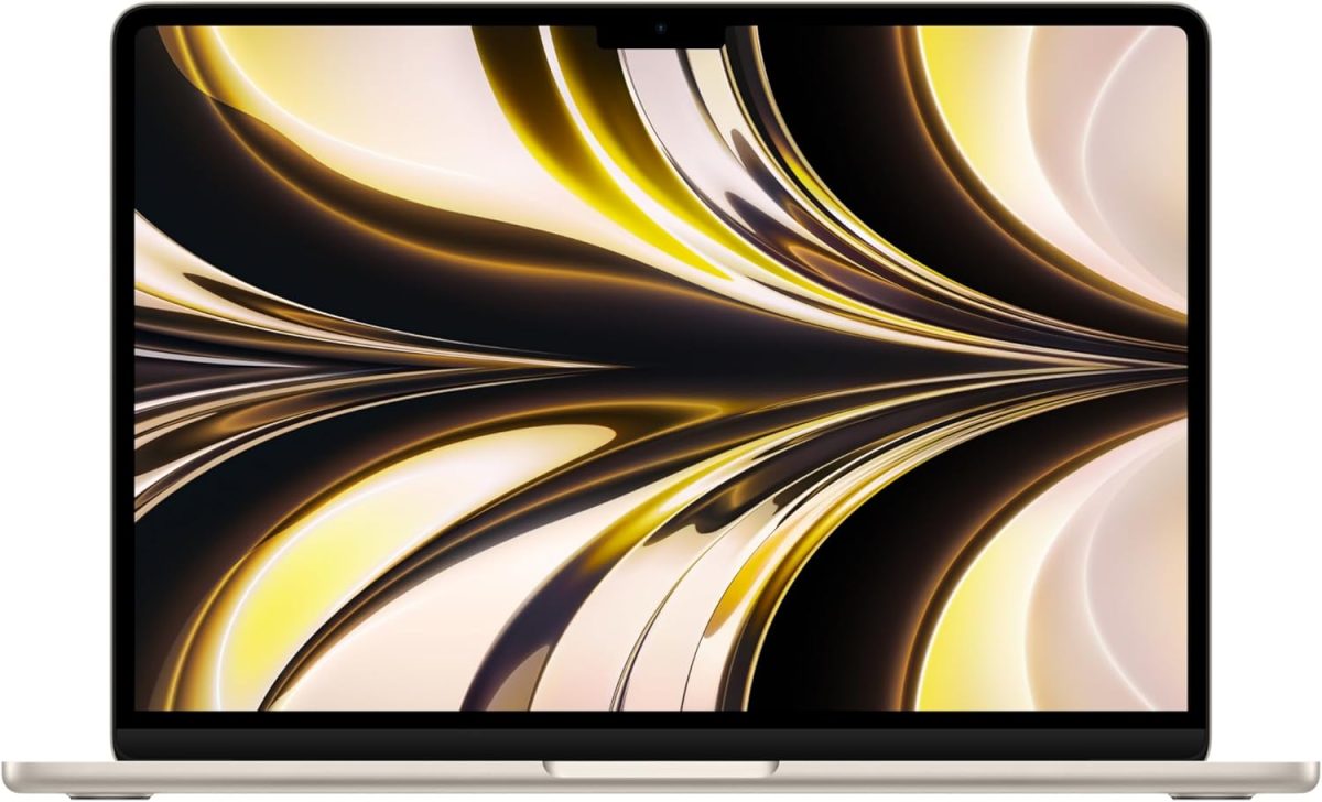 MacBook Air موديل 2022 من Apple مقاس 13 إنش شريحة M2 بوحدة معالجة مركزية ثمانية النوى ووحدة رسومات غرافيك ذاكرة موحدة 16GB قرصSSD سعة 256GB ‏ ضوء النجوم؛العربية / الإنجليزية
