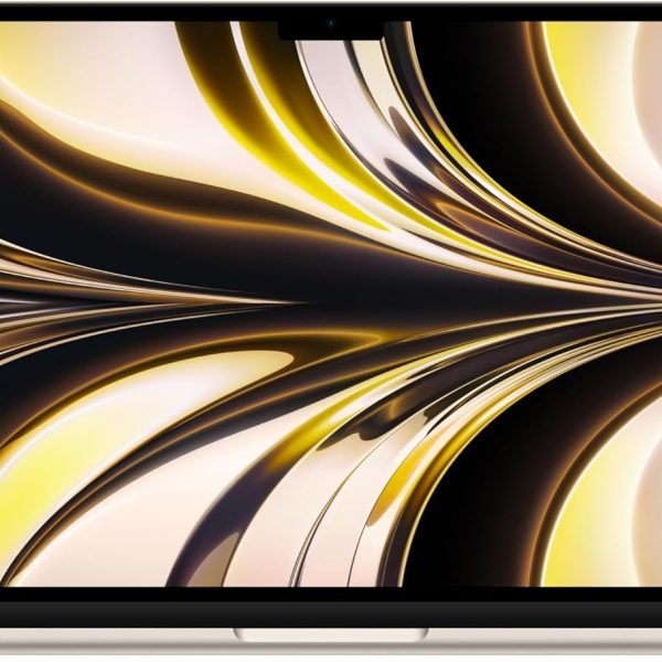 MacBook Air موديل 2022 من Apple مقاس 13 إنش شريحة M2 بوحدة معالجة مركزية ثمانية النوى ووحدة رسومات غرافيك ذاكرة موحدة 16GB قرصSSD سعة 256GB ‏ ضوء النجوم؛العربية / الإنجليزية
