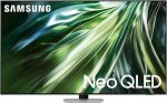 تلفزيون ذكي 55 بوصة 4K بتقنية الذكاء الاصطناعي نيو QLED HDR ومعالج NQ4 الجيل الثاني وتقنية كوانتوم ماتريكس ونظام سامسونج تايزن من لون فضي كربوني موديل 2024 إصدار المملكة العربية السعودية