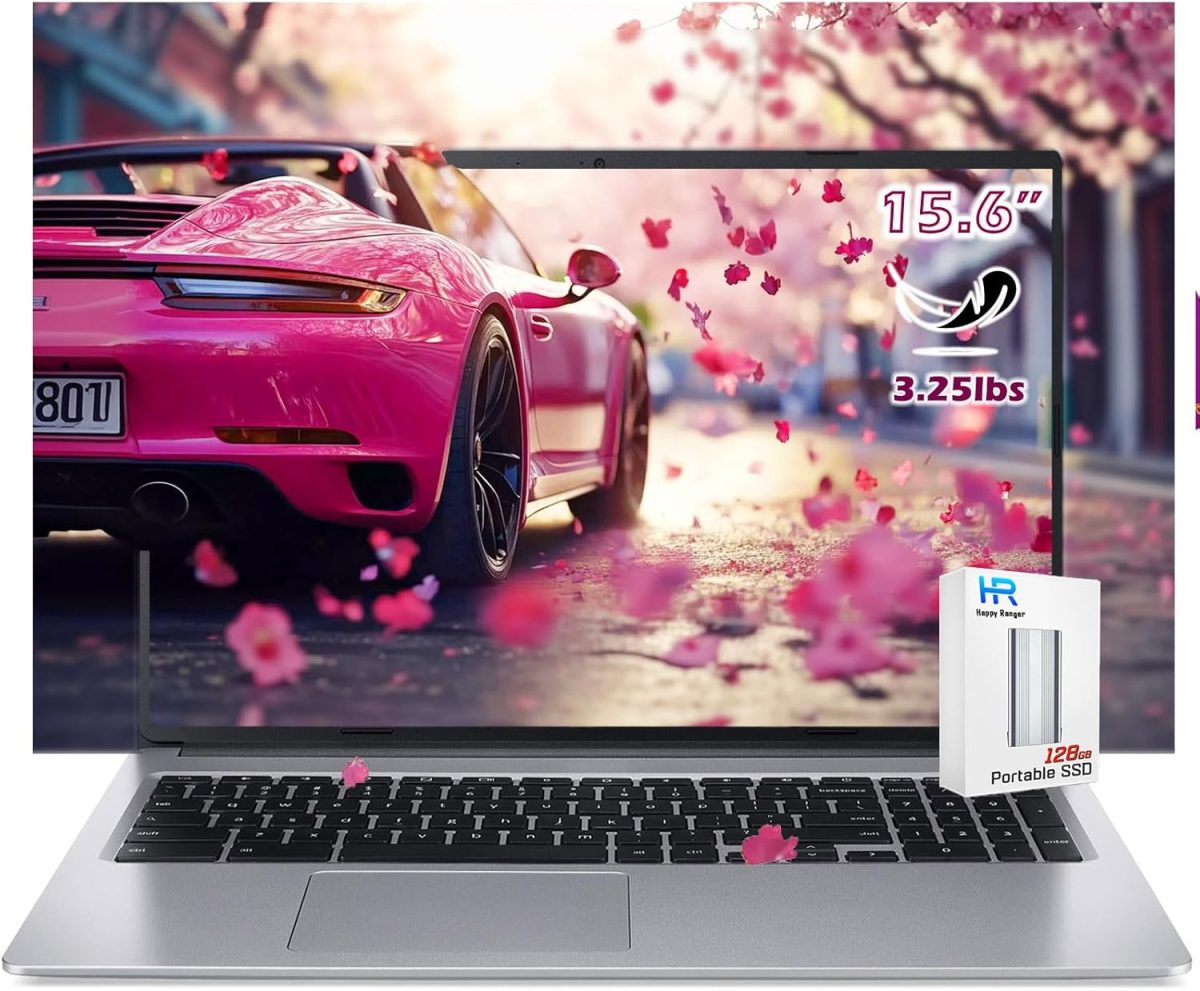 ايسر لابتوب كروم بوك 315 بشاشة لمس FHD 15.6 انش ومعالج انتل سيليرون N4020 وعمر بطارية طويل وكيبورد رقمية وUSB نوع C وجوجل كروم بسعر معقول وكاميرا ويب وقماش (ذاكرة RAM 4GB وeMMC 64GB)