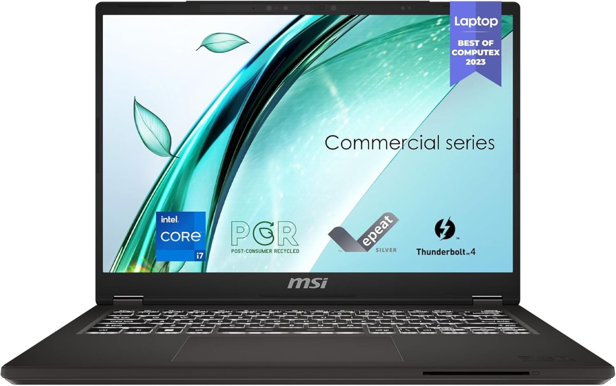 MSI لابتوب تجاري احترافي 14 ساعة: انتل كور i7 الجيل 13 شاشة انش 60Hz ايريس Xe 16GB DDR4 512GB NVMe SSD صديق للبيئة قارئ بصمات الاصابع ويندوز 11 برو: A13MG vPro-009US