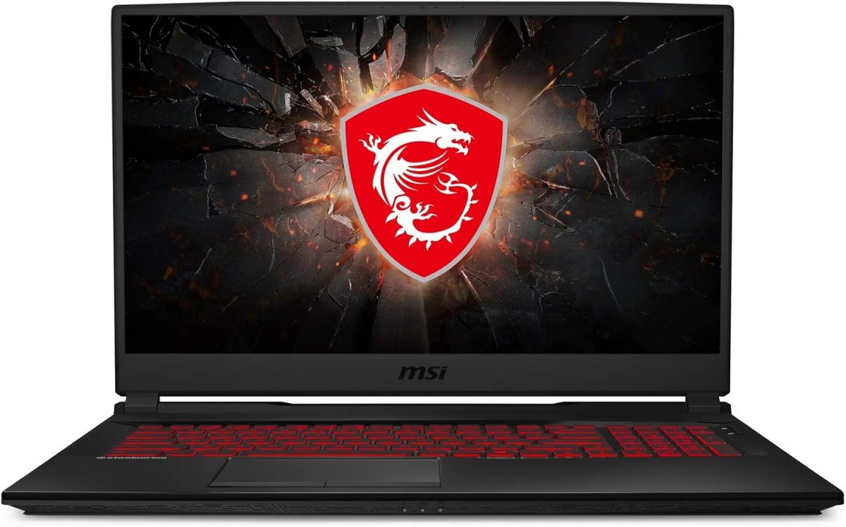 MSI لابتوب العاب GL75 9SEK-056 بشاشة 17.3 انش FHD 120Hz ومعالج انتل كور i7-9750H وبطاقة عرض مرئي انفيديا RTX 2060 وذاكرة 16GB وذاكرة مستديمة SSD 512GB وويندوز 10