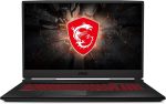 MSI لابتوب العاب GL75 9SEK-056 بشاشة 17.3 انش FHD 120Hz ومعالج انتل كور i7-9750H وبطاقة عرض مرئي انفيديا RTX 2060 وذاكرة 16GB وذاكرة مستديمة SSD 512GB وويندوز 10
