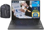لينوفو لابتوب ثينك باد E16 للمنزل والعمل انتل i5-1335U 10-كور شاشة 16 انش 60 هرتز UXGA 1920x1200 ايريس Xe ذاكرة RAM 40GB 1TB M.2 2242 PCIe SSD كيبورد باضاءة خلفية ويندوز 11 برو مع شنطة