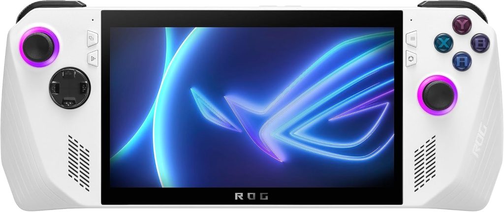 اسس RC71L-NH001W AMD رايزن Z1 اكستريم/بطاقة رسومات راديون™/ 16GB DDR5 2×8GB على اللوحة/ 512GB SSD الجيل 4/ 7 انش FHD لمس 120hz 500 نيتس SRGB 100%/-/40Whr/-/1A-ابيض/واي فاي 6E/ويندوز 1 أندرويد