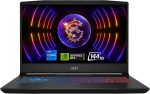 MSI لابتوب بالس 15: انتل كور i7-13620H، جيفورس RTX 4060، شاشة 15.6 انش FHD 144Hz، 32GB DDR5، 1TB NVMe SSD، USB 3.2 الجيل الاول نوع C مع DP، كولر بوست 5، ويندوز 11 برو: اسود B13VFK-1263US