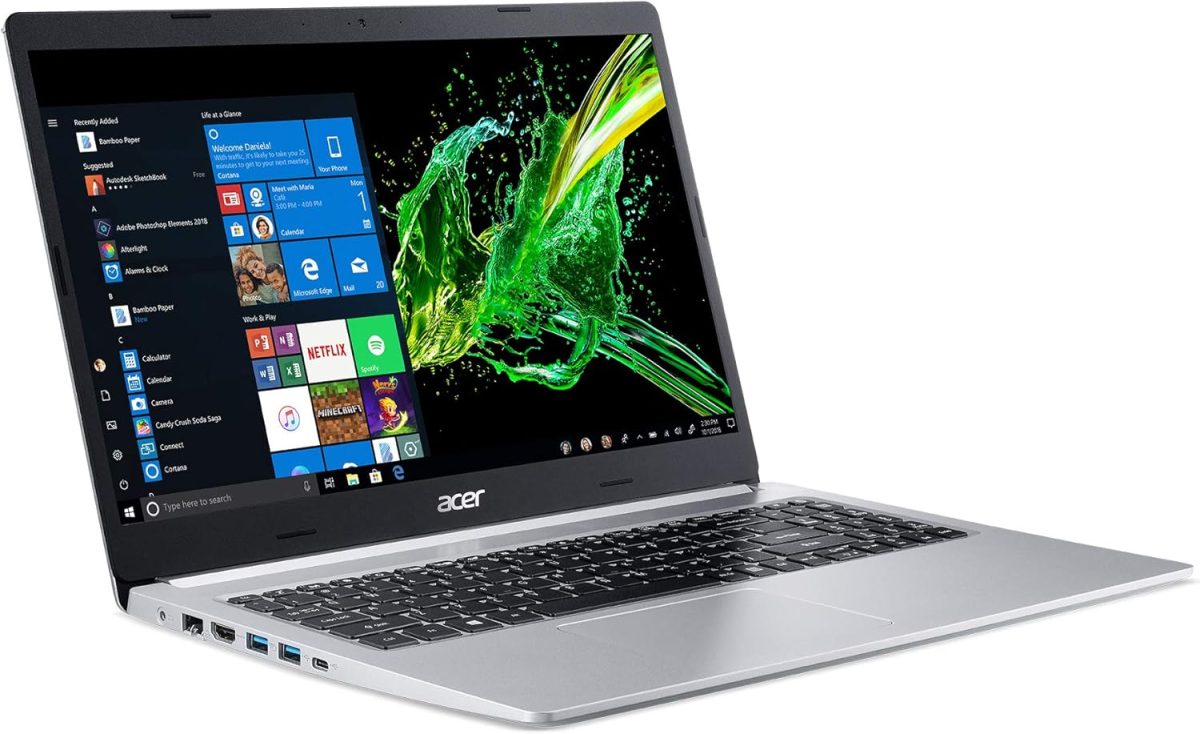 لابتوب ايسر اسباير 5 رفيع بشاشة FHD IPS مقاس 15.6 انش و كور i3 , 8145U جيل 8 4 وSSD ال ب PCIe سعة 128 وويندوز 10 S A515 54 30BQ 4 GB د ار4 ، انتل