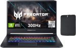 لابتوب قيمنق ايسر بريداتور تريتون 500 Pt515 2021 شاشة IPS FHD 15.6 انش 300 هرتز، انتل كور الجيل 10 I7-10750H، RAM 16GB PCIe SSD 1 تيرا نفيديا RTX 2070 كيبورد اضاءة خلفية، ويندوز 10 حافظة لابتوب