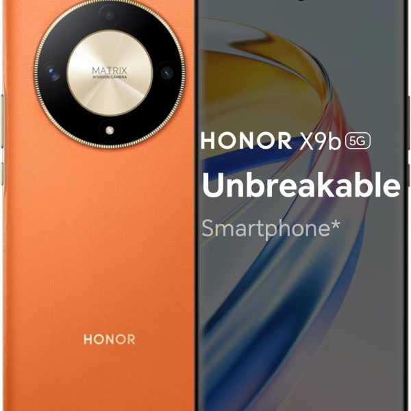 HONOR X9b 5G 12GB RAM + 256GB ROM, Dual Sim, 120Hz Curved AMOLED Display, 5800 mAh Battery, 108MP Triple Camera, Sunrise Orange - UAE TRA Version