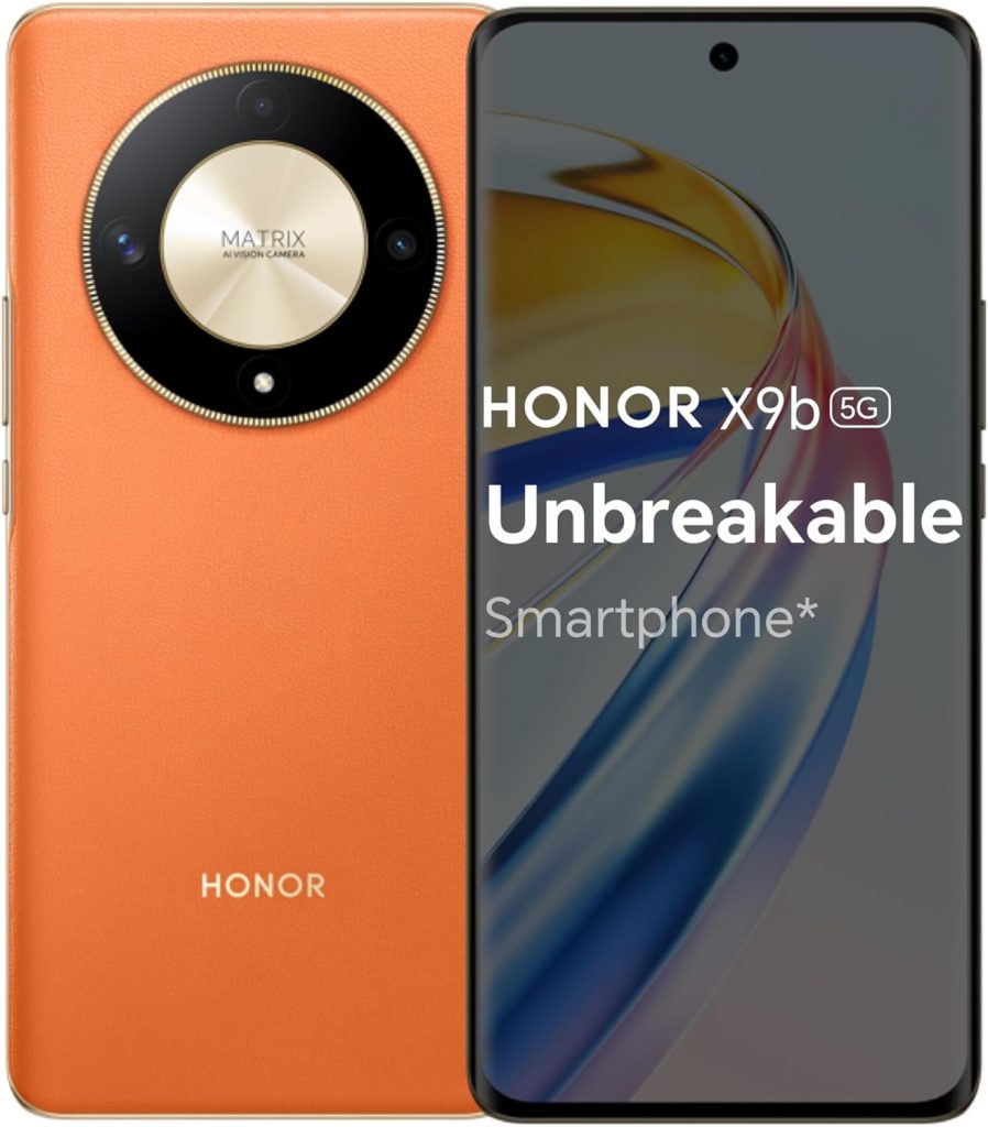 HONOR X9b 5G 12GB RAM + 256GB ROM, Dual Sim, 120Hz Curved AMOLED Display, 5800 mAh Battery, 108MP Triple Camera, Sunrise Orange - UAE TRA Version