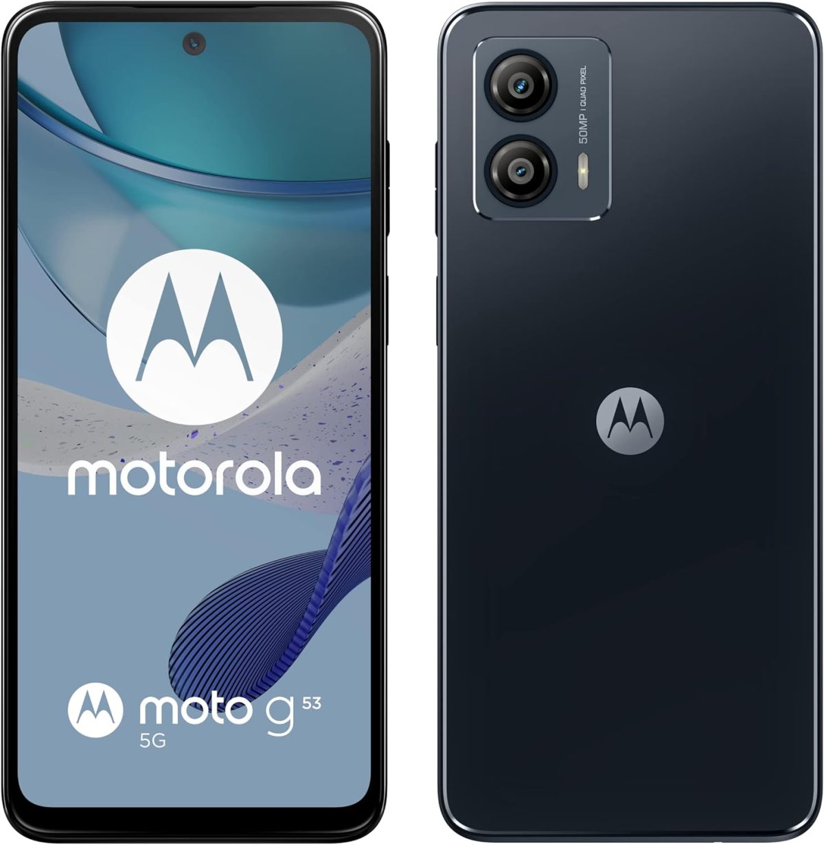 Motorola Moto G53 (5G) Dual-SIM 128GB ROM + 4GB RAM (GSM only | No CDMA) Factory Unlocked 5G SmartPhone (Ink Blue) - International Version