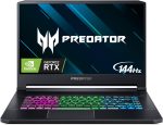 لابتوب ايسر بريداتور تريتون 500 ب كور i7,8750H جيفورس RTX 2060 6 وشاشة 15.6 انش FHD 144 هرتز 3ms IPS 16 و DDDR4 512 جب PCIe NVMe SSD R، PT515,51,71VV مع ويندوز10هوم