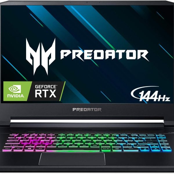 لابتوب ايسر بريداتور تريتون 500 ب كور i7,8750H جيفورس RTX 2060 6 وشاشة 15.6 انش FHD 144 هرتز 3ms IPS 16 و DDDR4 512 جب PCIe NVMe SSD R، PT515,51,71VV مع ويندوز10هوم