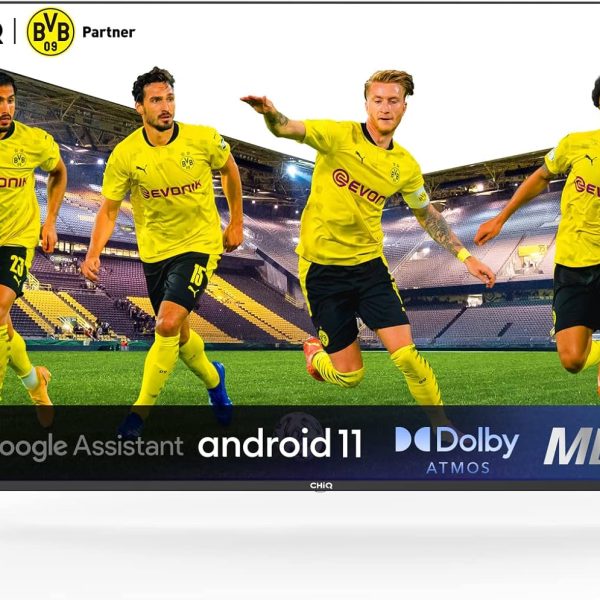 تلفزيون ذكي من تشيك، 55 بوصة، بدقة وضوح 4K، نظام اندرويد 11، مع تطبيق شاهد، ألوان متعددة