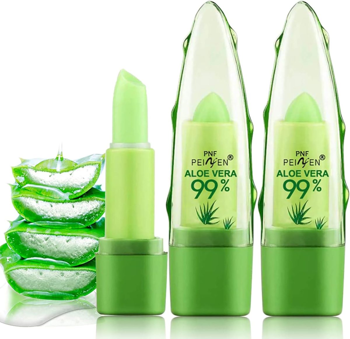 KASTWAVE Aloe Vera Lipstick, Lip Tint Set, Hydrating and Long-Lasting, Natural Watery Lip Gloss & Tinted Balm, Nutritious Lip Plumper Balm, Matte Finish Lip Gloss, for All-Day Wear