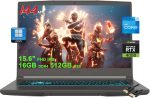 MSI لابتوب العاب رفيع 15 بشاشة FHD IPS 15.6 انش بتردد 144Hz ومعالج انتل ثماني النواة i5-13420H (>i7-11800H) وDDR4 16GB وSSD سعة 512GB وبطاقة جيفورس RTX 4050 واضاءة خلفية USB-C وويندوز 11 برو مع ملحق