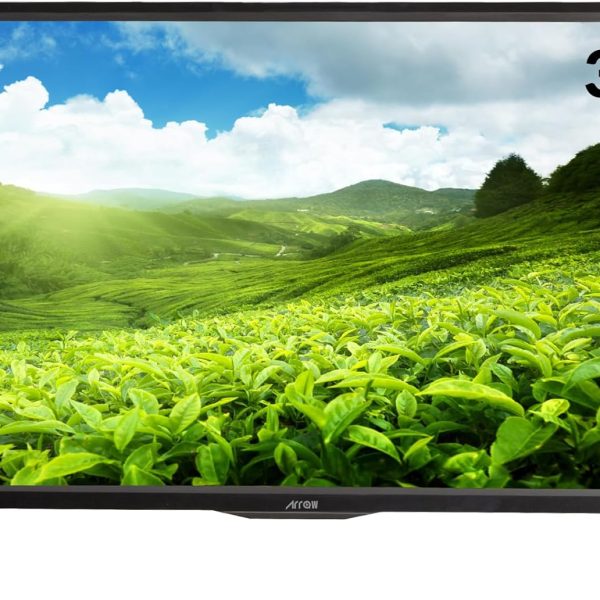 32 بوصة LED HD ATV مع USB 2.0، مزود طاقة تيار متردد 90-260 فولت 50-60 هرتز | رقم الموديل: RO-32LSH، شفاف