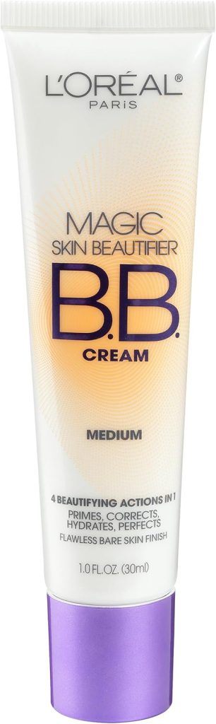 L’Oréal Paris Makeup Magic Skin Beautifier BB Cream Tinted Moisturizer, Medium, 1 fl oz, 1 Count