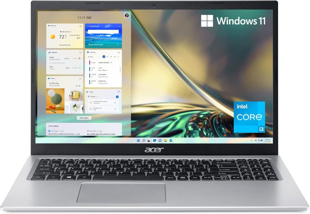 Acer Aspire 5 A515-56-32DK Slim Laptop - 15.6" Full HD IPS Display - 11th Gen Intel i3-1115G4 Dual Core Processor - 4GB DDR4-128GB NVMe SSD - WiFi 6 - Amazon Alexa - Windows 11 Home in S mode.
