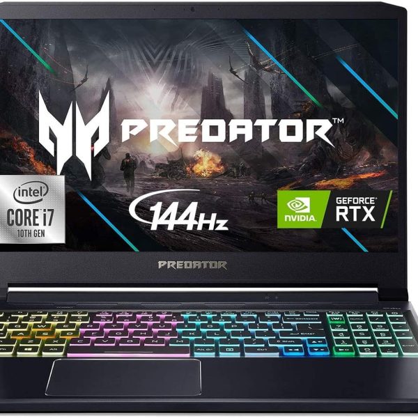 لاب توب ايسر بريداتور تريتون 300 للالعاب 2021 - انتل i7-10750H - نفيديا جيفورس RTX 2070 مع 15.6 انش، FHD HD IPS 32 GB DDR4 RAM، و1TB NVMe SSD، اتصال كيلر Wi-Fi، اضاءة RGB خلفية، كيه بي + اوديسن كلوث