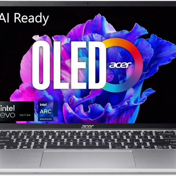 ايسر لابتوب سويفت جو 14 انتل ايفو رفيع وخفيف الوزن شاشة OLED انش 2880 × 1800 90Hz | فتح تجارب الذكاء الاصطناعي | معالج كور الترا 7 155H | ARC | 16GB LPDDR5X | 1TB SSD | SFG14-72-72YK