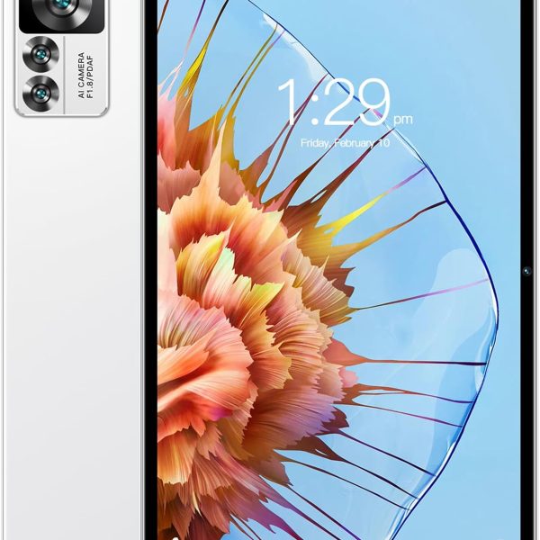 تابلت 8GB256GB شاشة 10.1 انش اتصال 5G معالج MTK6797 128GB ذاكرة قابلة للتوسيع سعة تخزين كبيرة عالية الوضوح بلوتوث 5.0 بطارية 7000mAh وقت استعداد طويل متعدد الوظائف، فضي